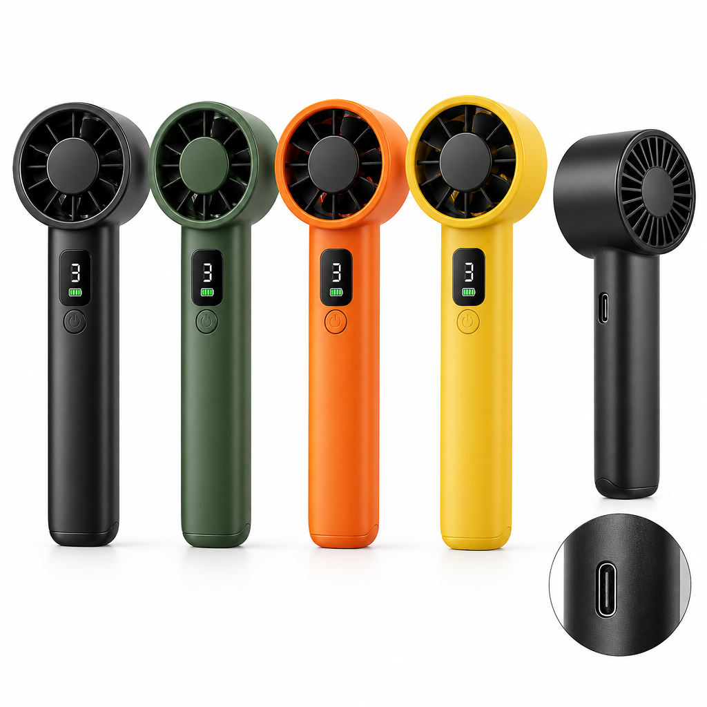 HH-F6 High Speed Fan with digital display multi-color